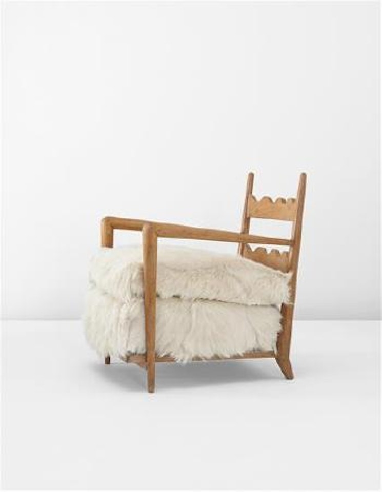 Rare "Ondulation" lounge chair by Jean Royere