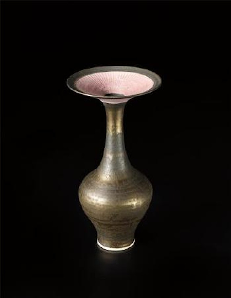Vase with flaring lip by Lucie Rie