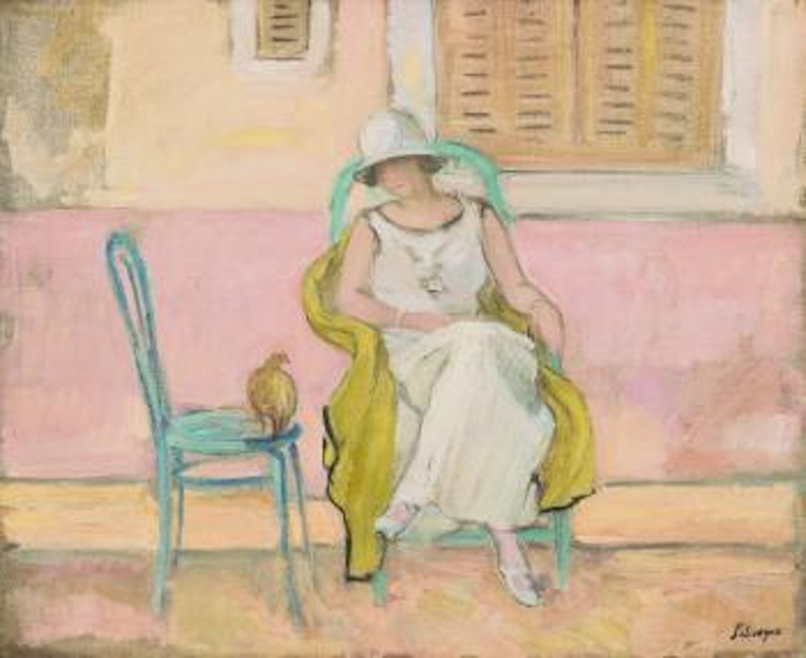 Jeune Femme En Robe Blanche (Nono) by Henri Lebasque