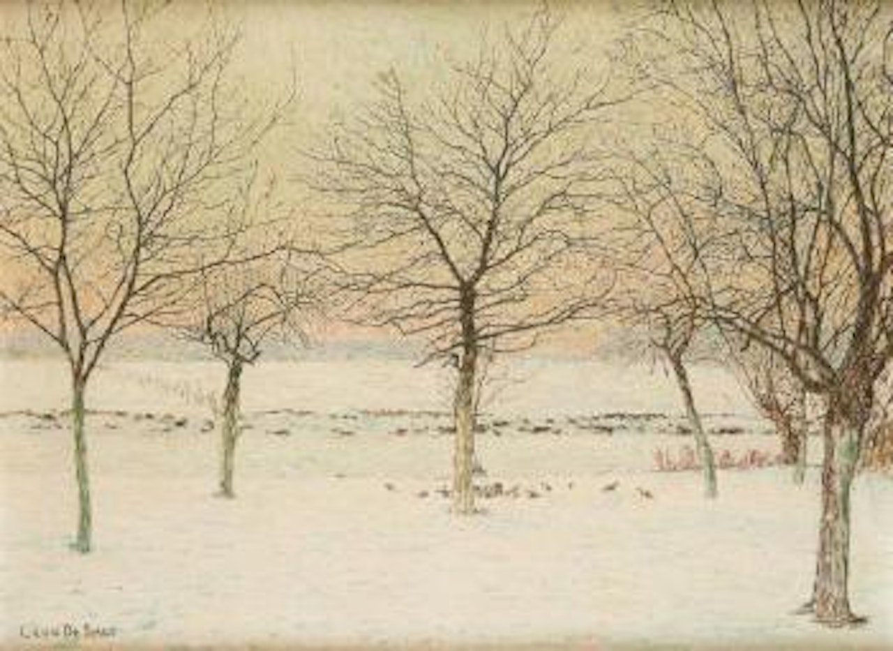 Paysage d'hiver by Leon de Smet