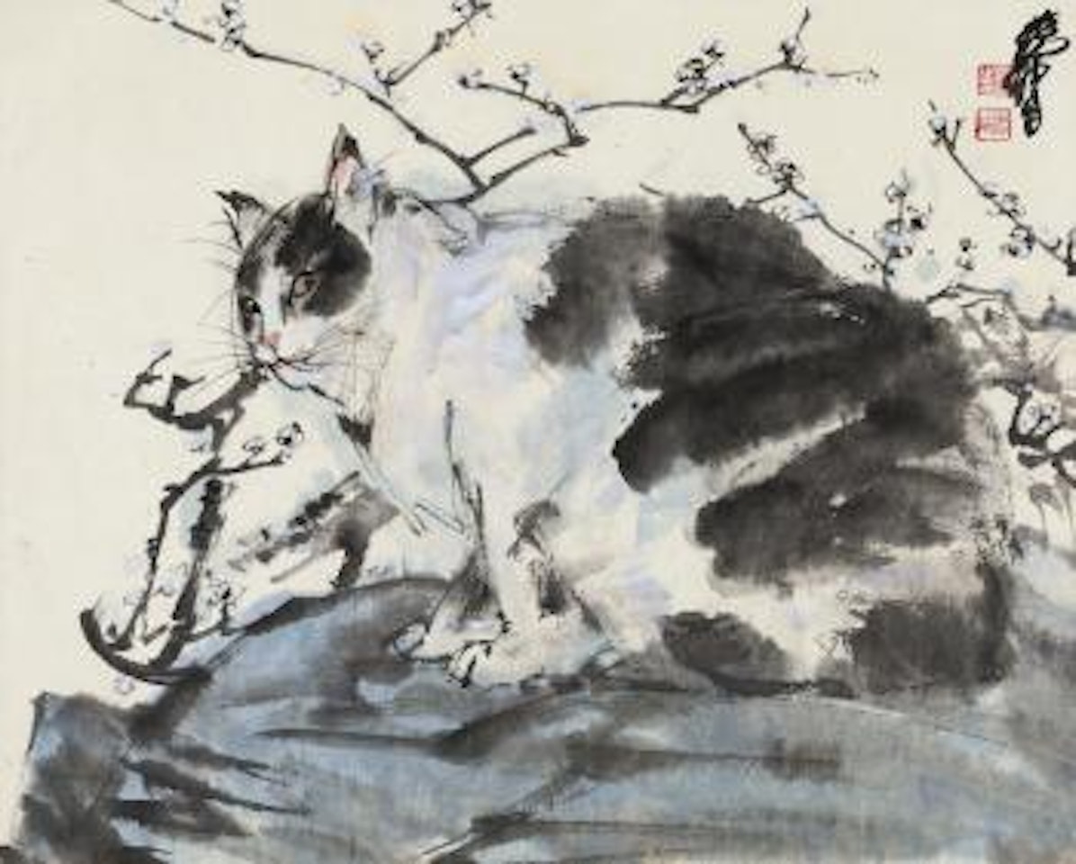 A Resting Cat by Huang Zhou