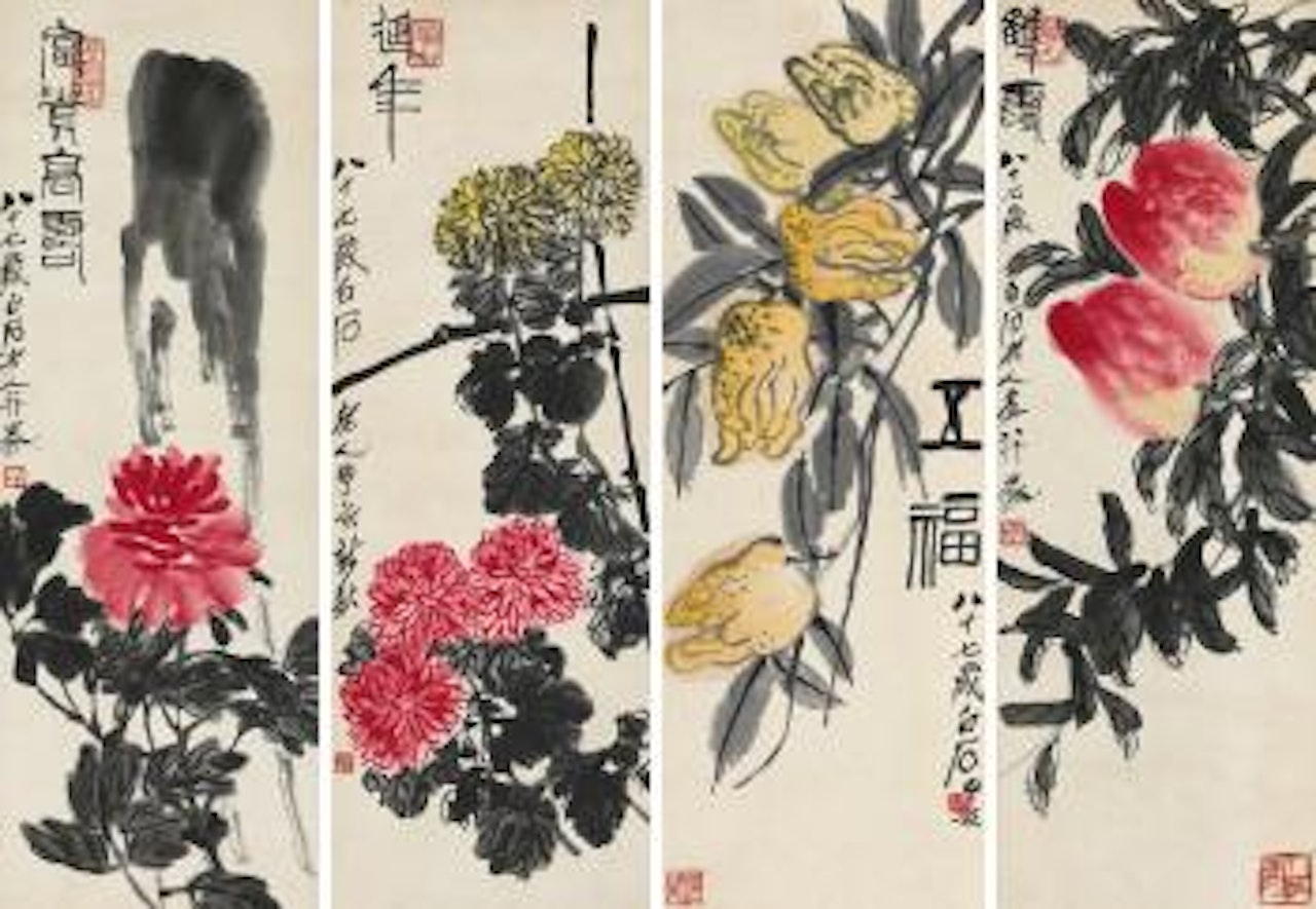 Auspicious Flowers by Qi Baishi