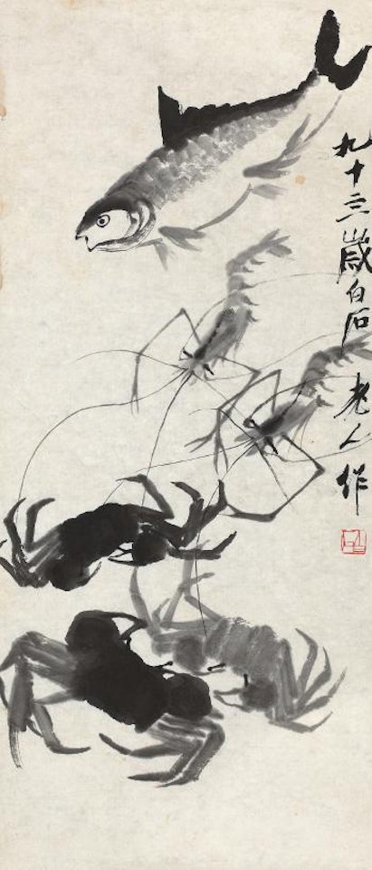 Fish, Shrimp And Crab by Qi Baishi