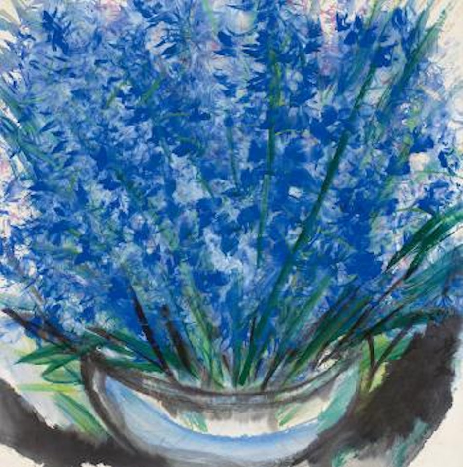Blue Flowers by Lin Fengmian
