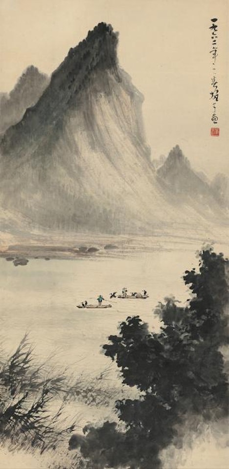 Fishing On The Lake by Li Xiongcai