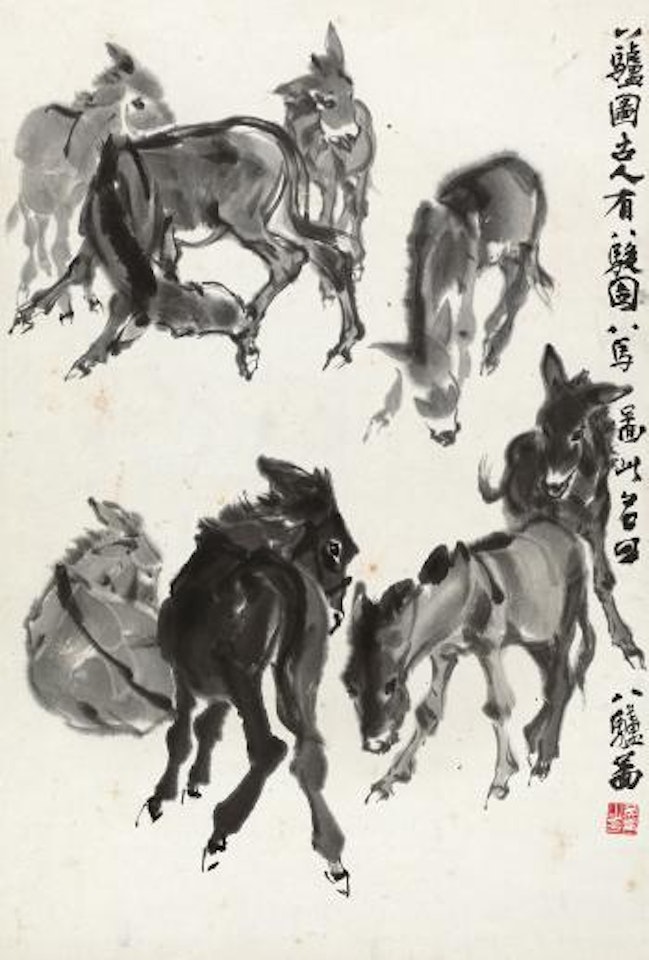 Eight Donkeys by Huang Zhou