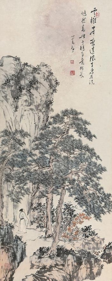 A Scholar Standing Under The Tree by Pu Ru