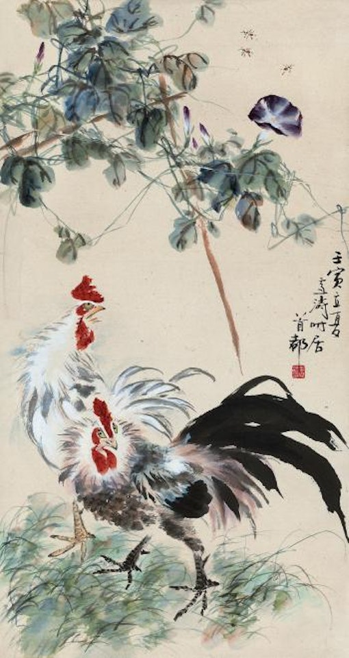 Roosters by Wang Xuetao