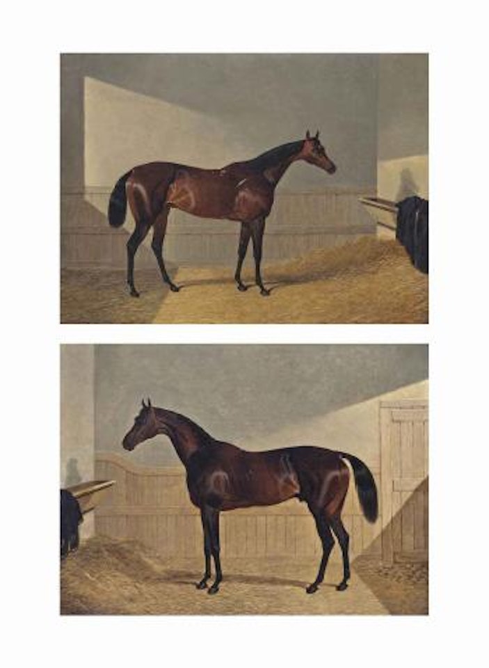 The Duke of Grafton's Oxygen, winner of the Oaks; and Colonel J. Peel's Lochinvar by John Frederick Herring