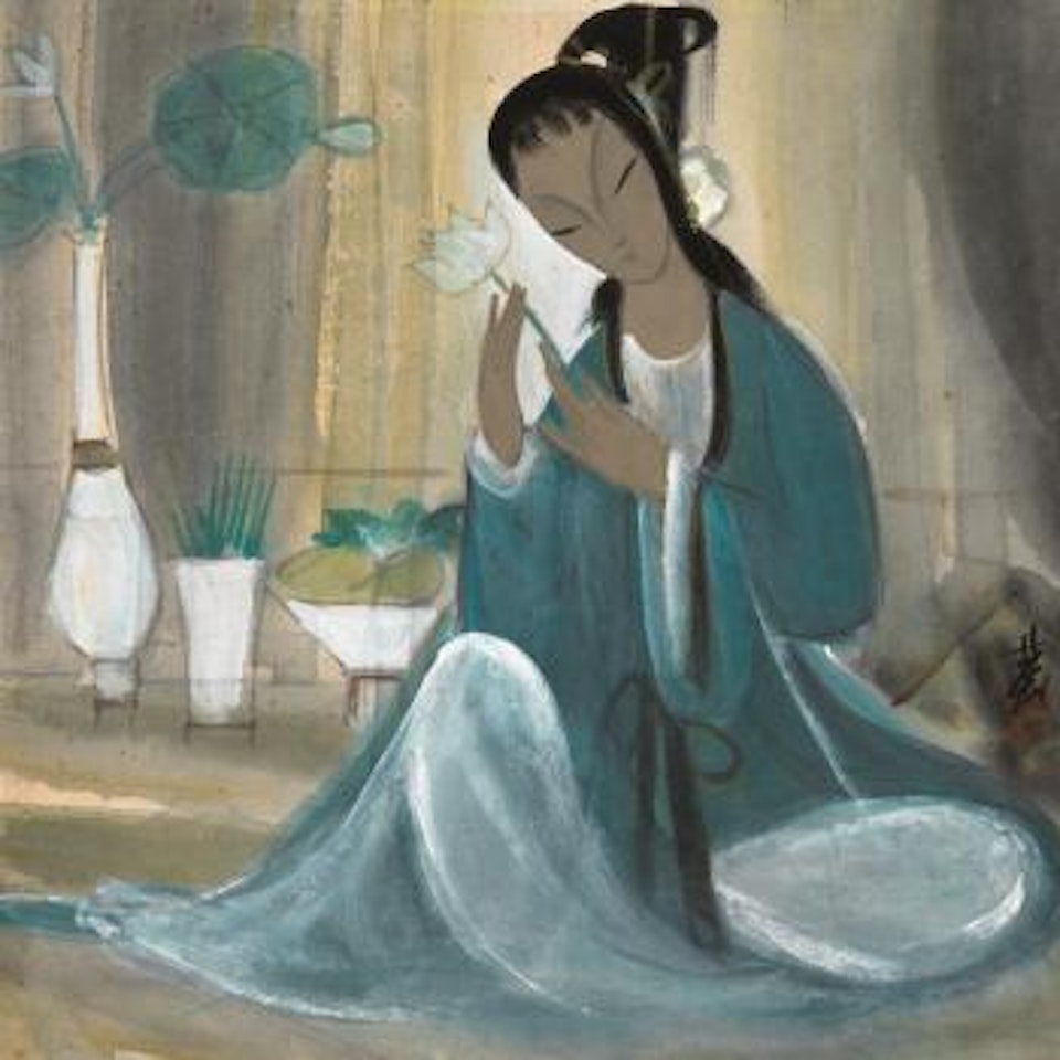 Beauty With The White Lotus by Lin Fengmian