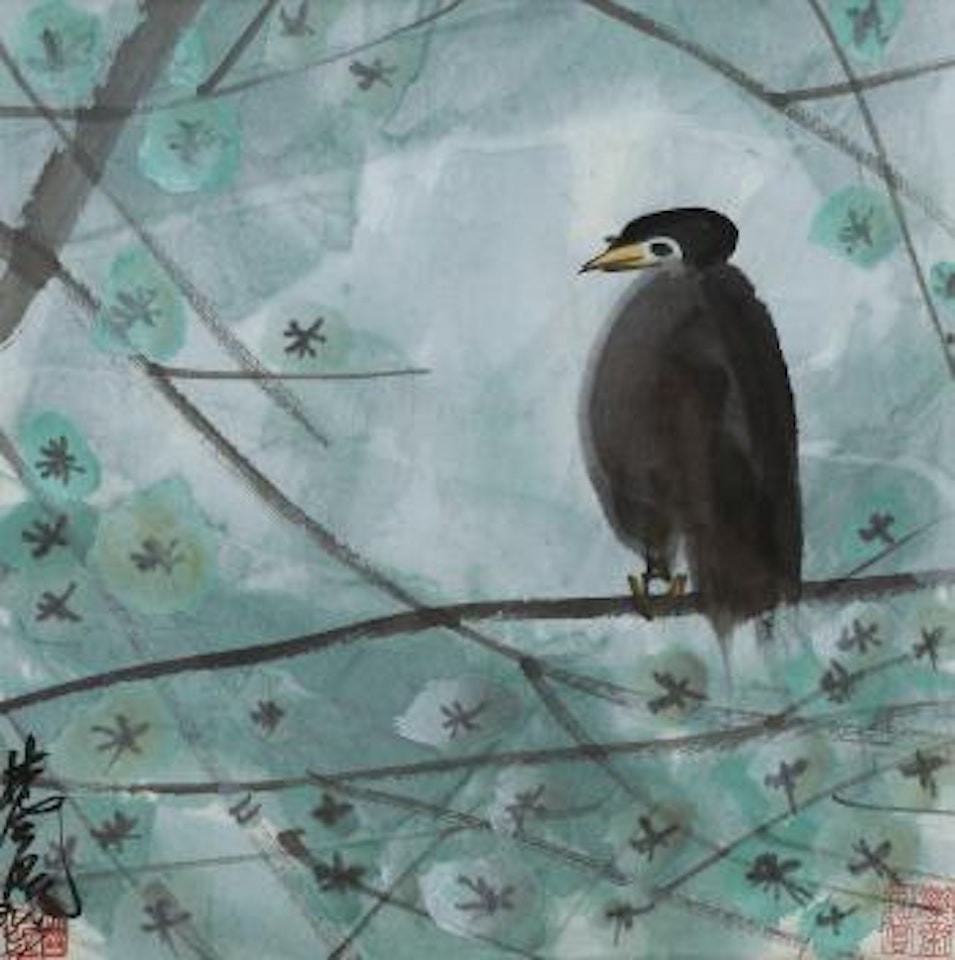A Bird Standing On The Branch by Lin Fengmian