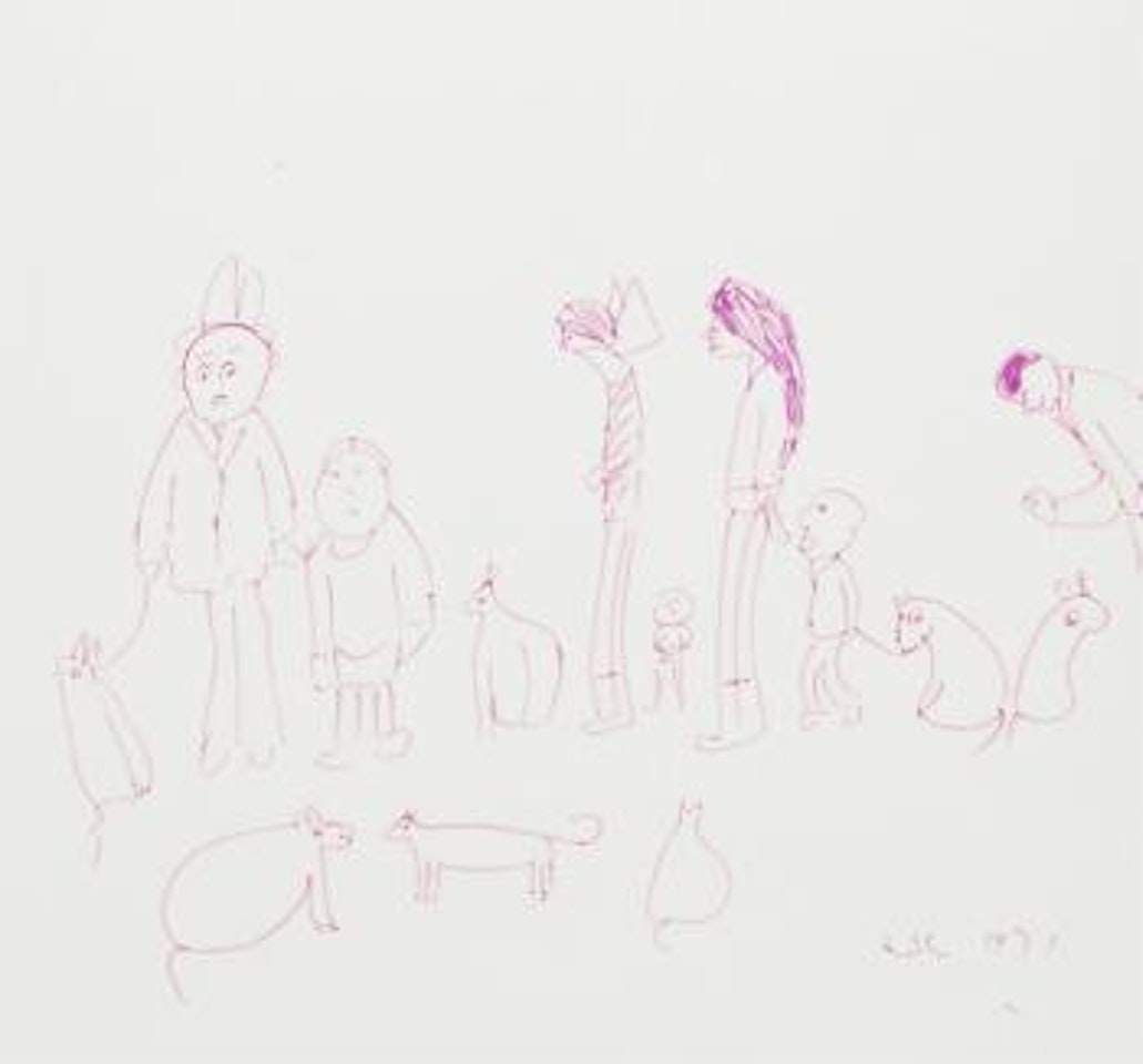 People and animals by Laurence Stephen Lowry
