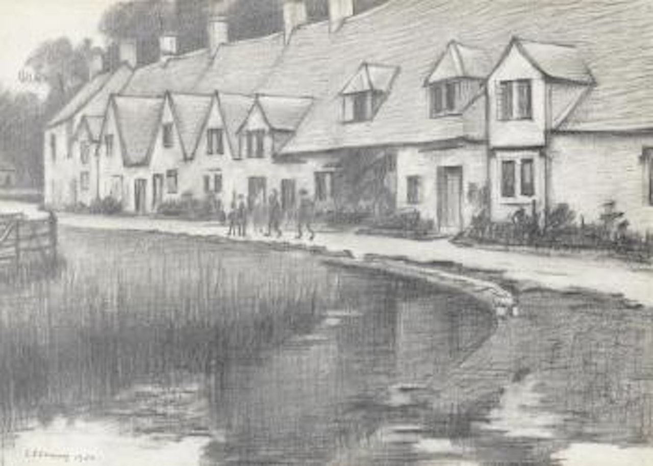Arlington Row, Bibury by Laurence Stephen Lowry