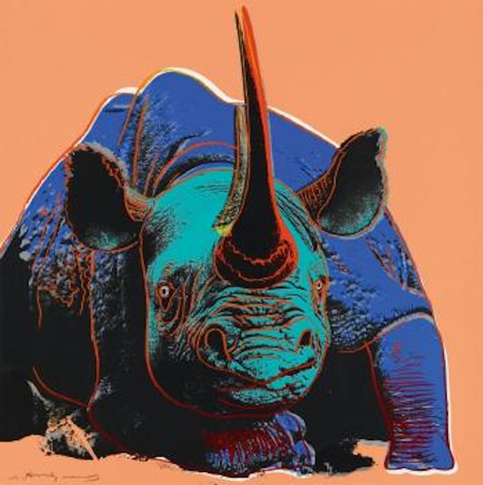 Black Rhinoceros by Andy Warhol