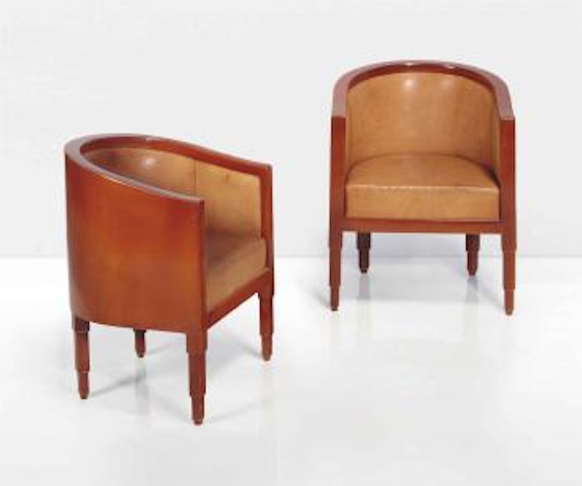 Paire De Fauteuils by Jean Dunand