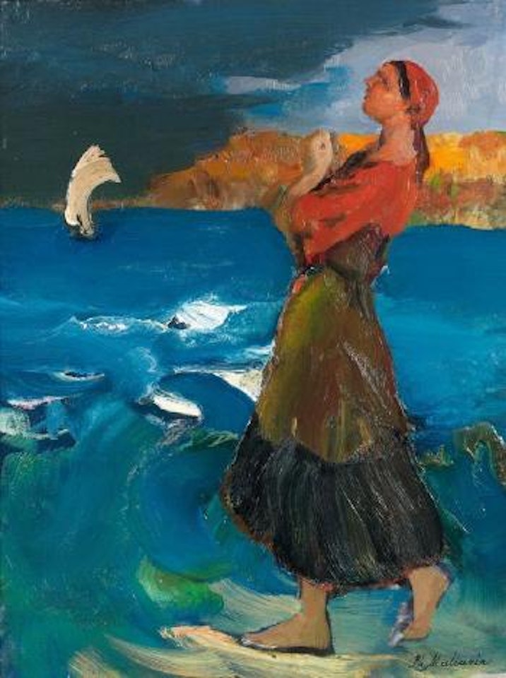 Femme Au Bord De La Mer by Filip Malyavin