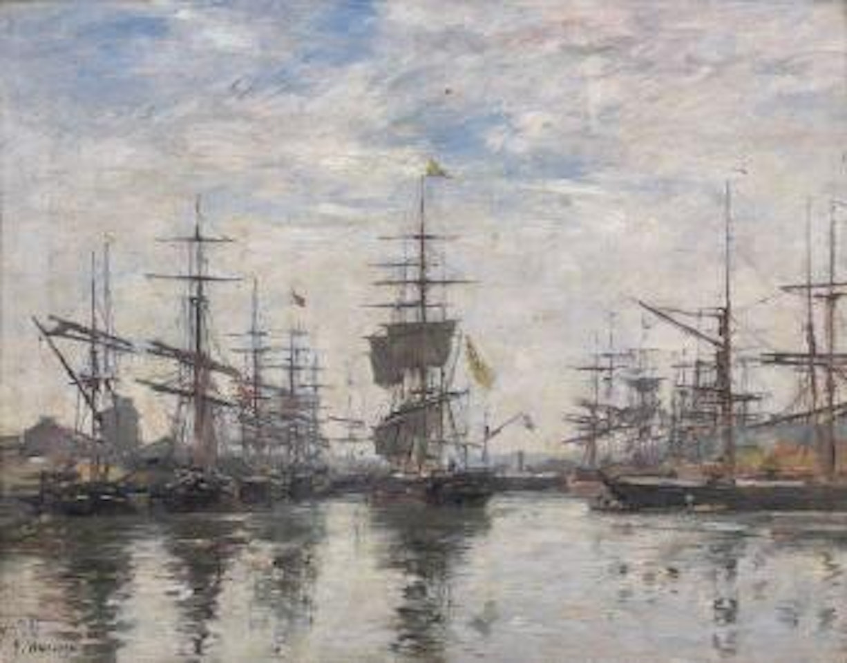 Le Havre. Un Bassin by Eugène Boudin