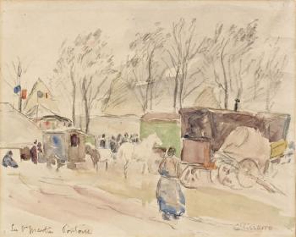 La Foire De Saint-Martin à Pontoise by Camille Pissarro