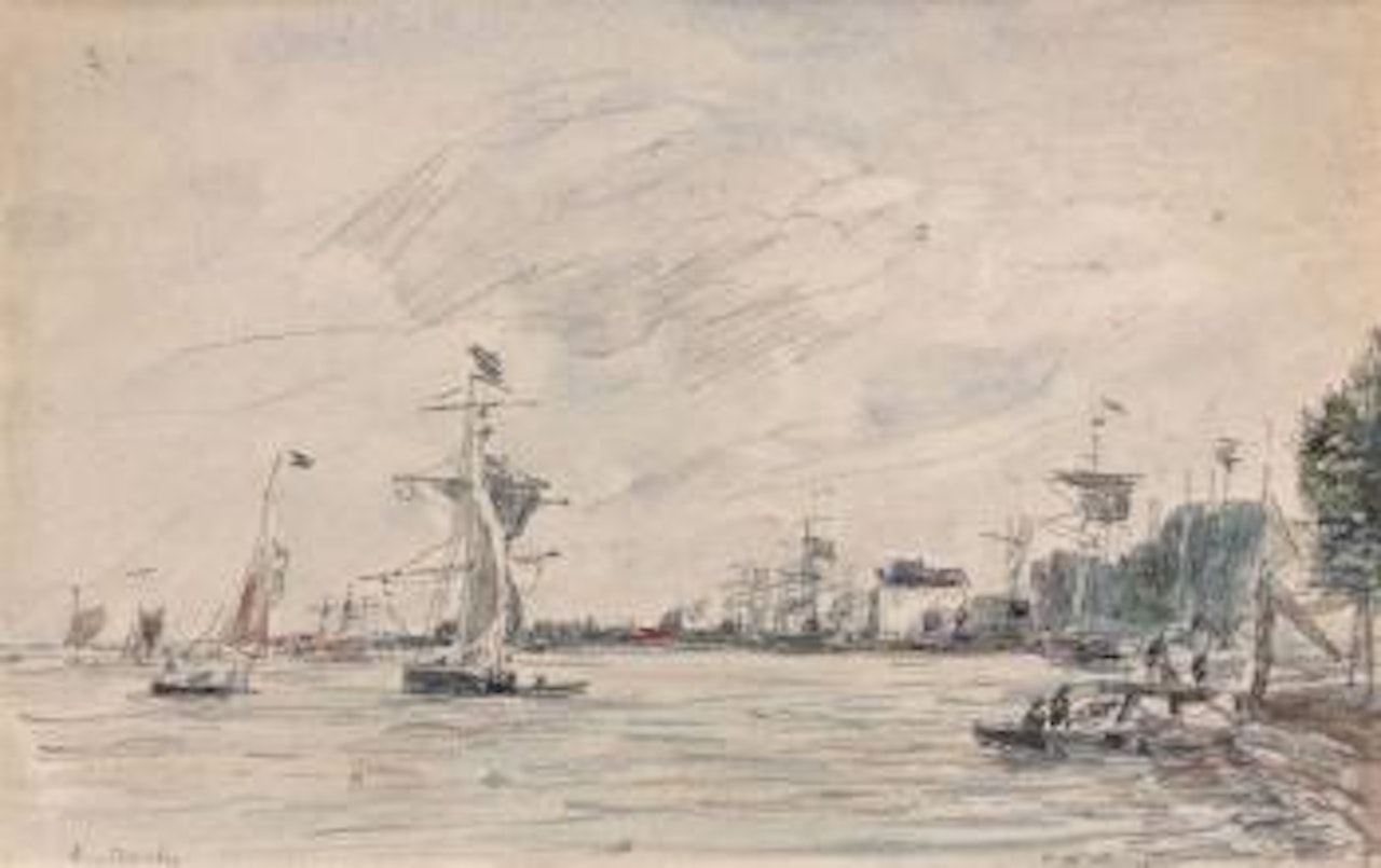 La rade d'Anvers by Eugène Boudin