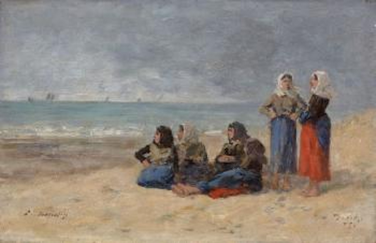 Berck, Groupe de Pêcheuses by Eugène Boudin
