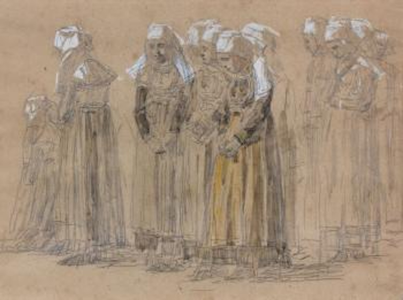 Personnages by Eugène Boudin