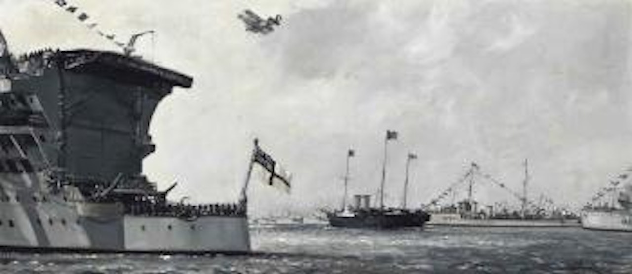 HM King George V's Jubilee Review, 1935 by Montague Dawson