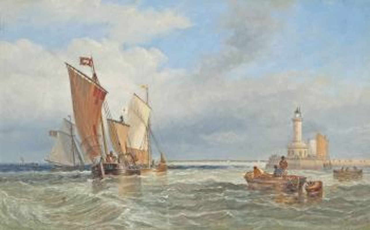 Shipping at the harbour mouth, Ramsgate by John Wilson Carmichael