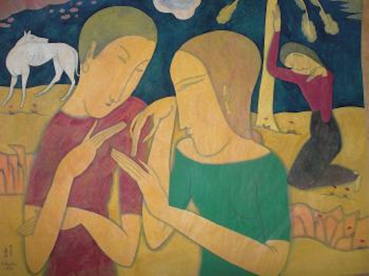 Reve (paysage nocturne) (Dream (nocturnal landscape)) by Leonard Tsuguharu Foujita