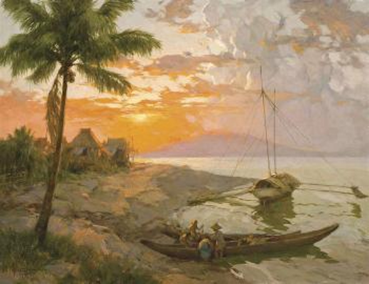 View of Bataan from Manila Bay by Fernando Amorsolo