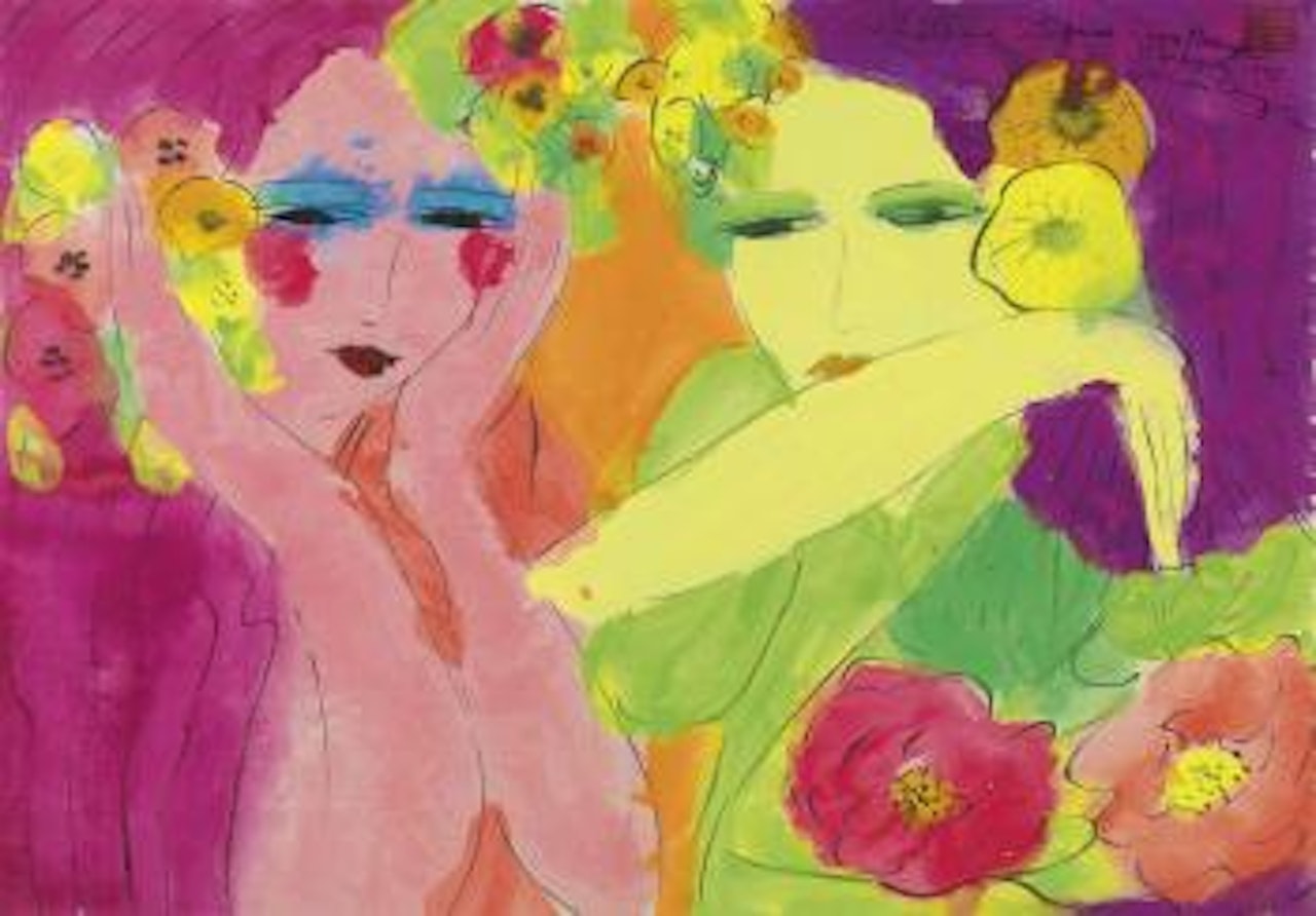 Two Ladies by Walasse Ting
