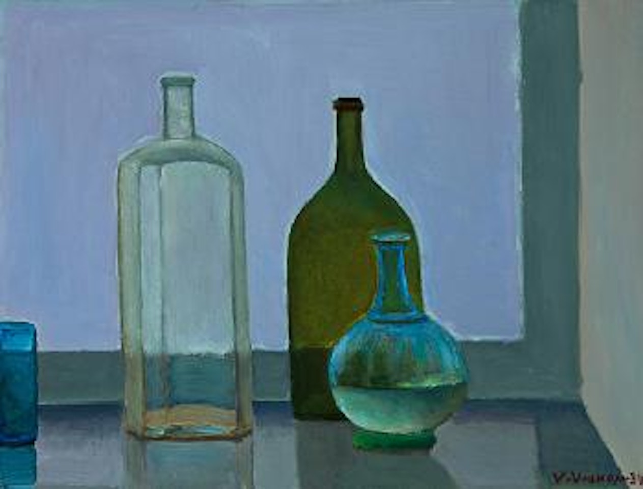 Still-life with bottles by Veikko Vionoja