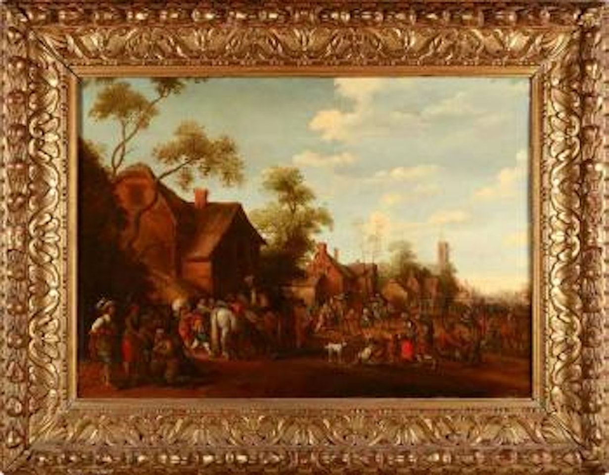 Cavaliers dans un village by Joost Cornelisz Droochsloot