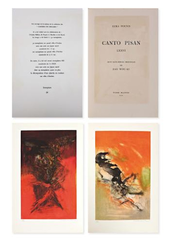 Canto pisan, Ezra Pound. LXXXVI by Zao Wou-Ki