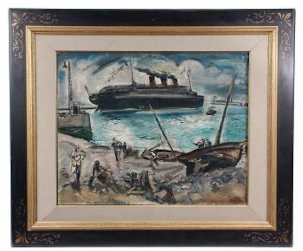 Departure of paqueboat Paris, Le Havre by Othon Friesz