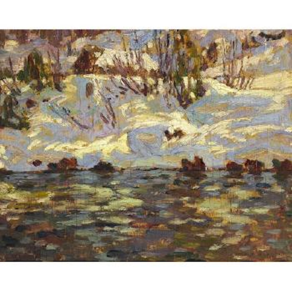 Snow covered shoreline by Alexander Young Jackson