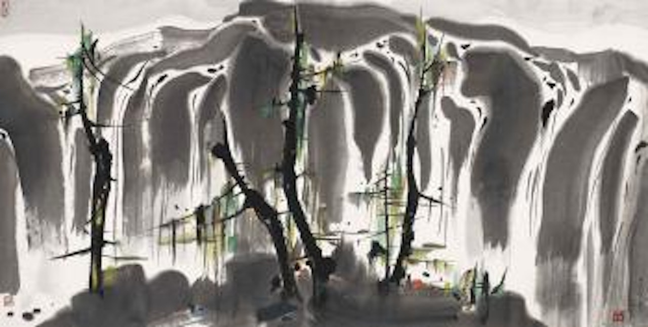 Waterfall by Wu Guanzhong