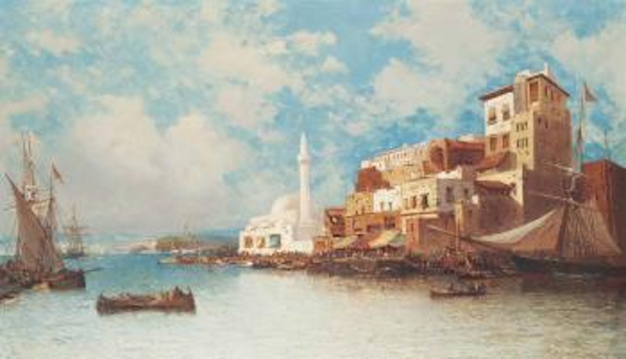 Eastern Harbour by Jean Baptiste Henri Durand-Brager