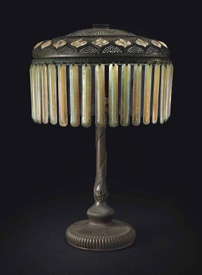 A Prism And Turtleback Tile Table Lamp by Tiffany Studios