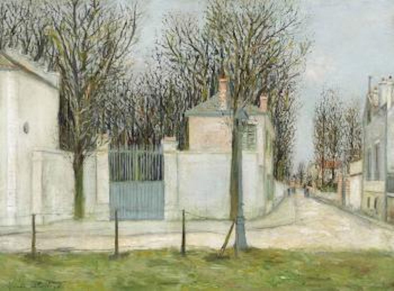 L'entrée du château de Cernay, rue Magendie à Sannois (Val d'Oise) by Maurice Utrillo