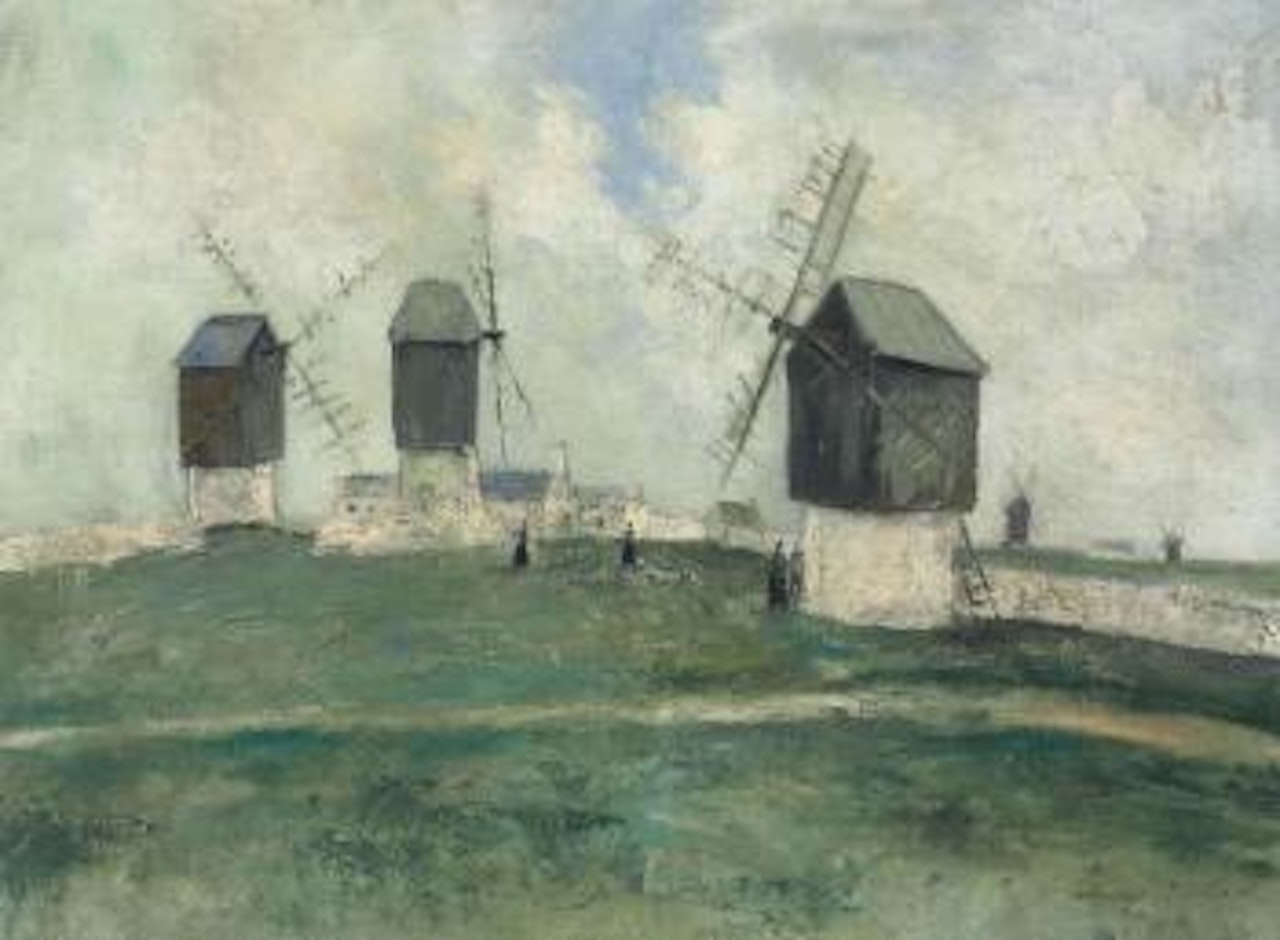 Les petits moulins à l'île d'Ouessant (Finistère) by Maurice Utrillo