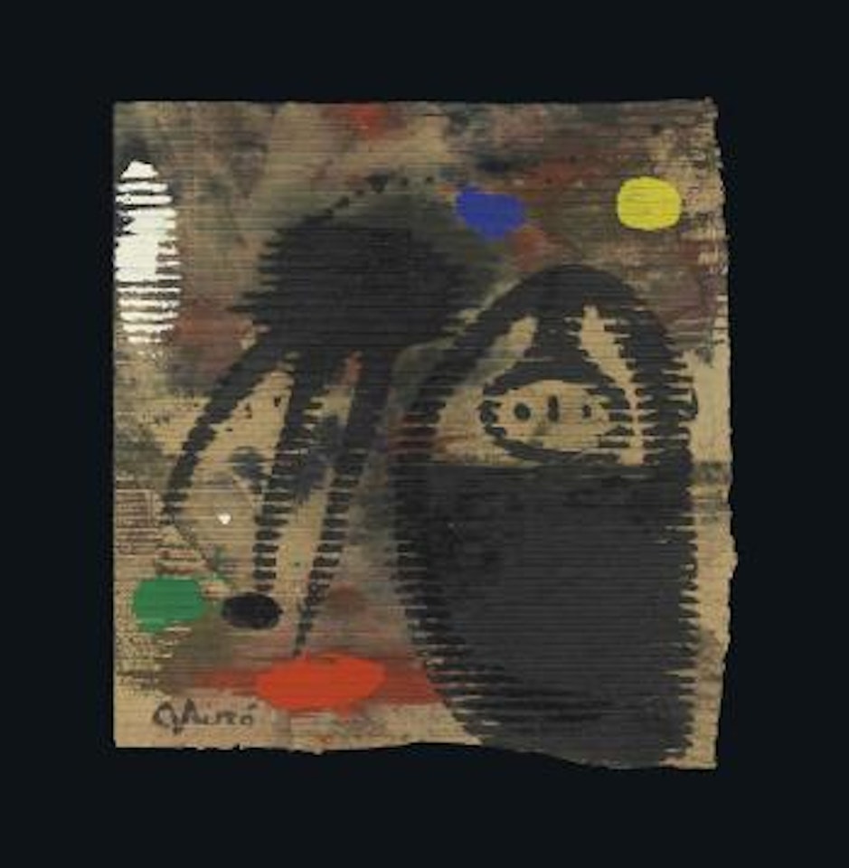Femme et oiseau sous la lune by Joan Miró