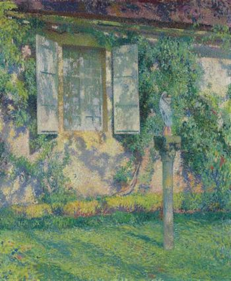 Vierge à l'enfant sur une colonne devant la façade de Marquayrol by Henri Jean Guillaume Martin