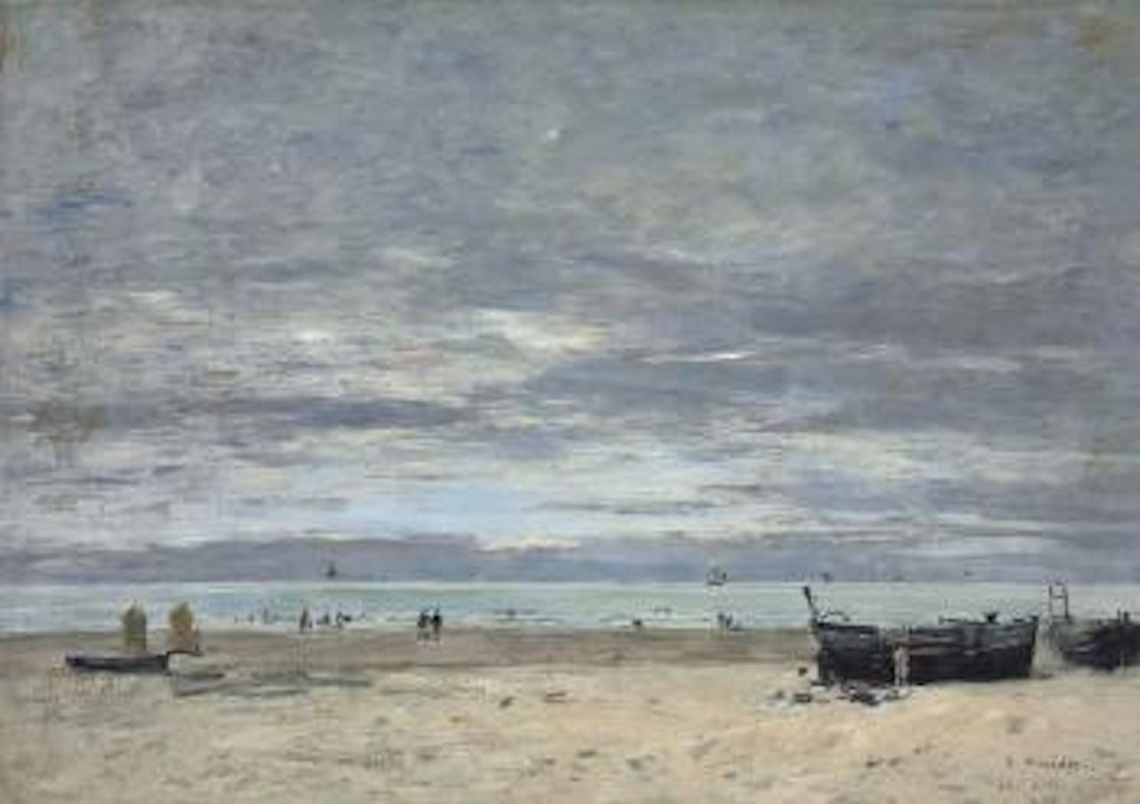 Berck. La plage à marée basse by Eugène Boudin