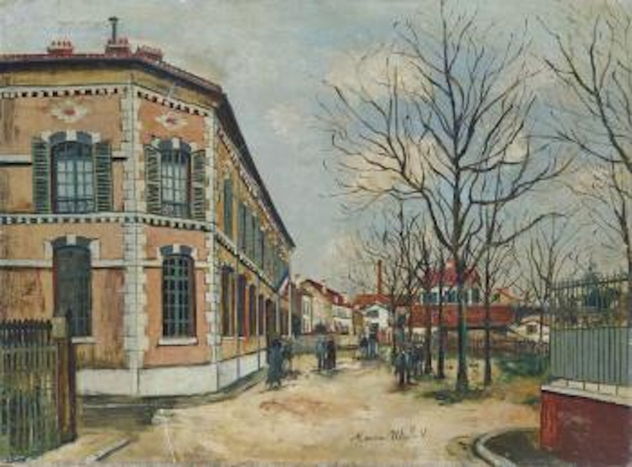 L'école Carnot à Argenteuil by Maurice Utrillo