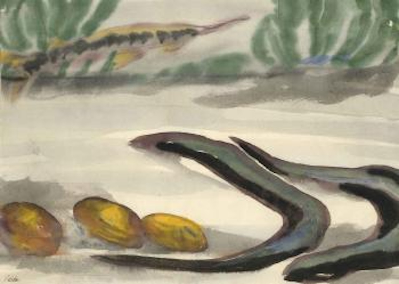 Aale und Muscheln by Emil Nolde