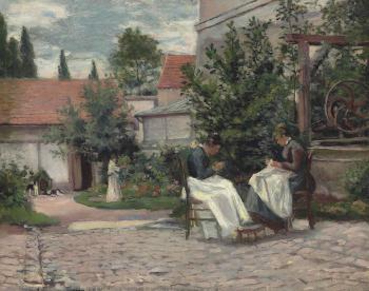 Gisors, la couture au jardin by Maximilien Luce