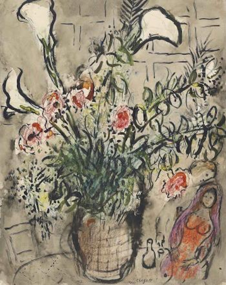 Bouquet d'arums by Marc Chagall