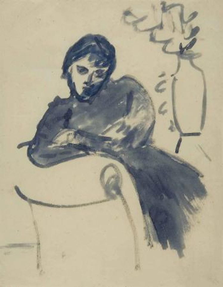 Bella sur le sofa by Marc Chagall