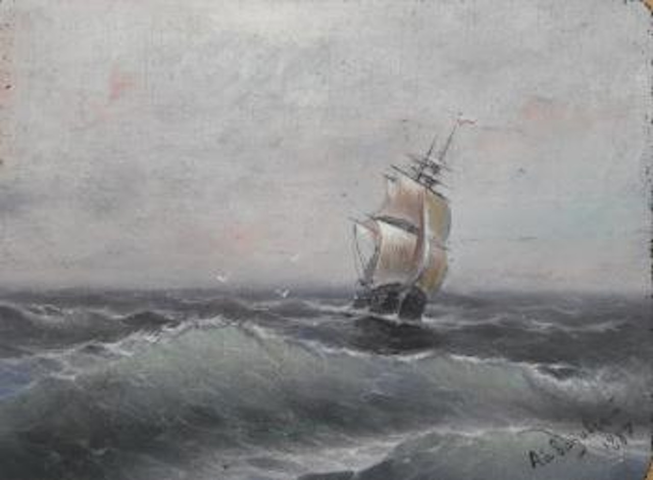 A ship at sea by Ivan Konstantinovich Aivazovsky