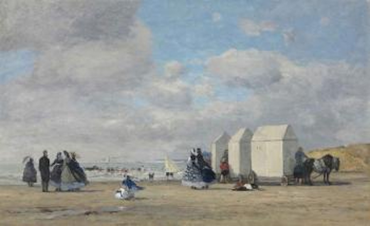 Scène de plage by Eugène Boudin